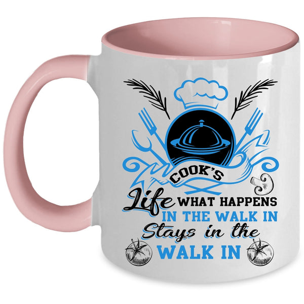 Cool Gift For Chef Coffee Mug, Cook's Life Accent Mug
