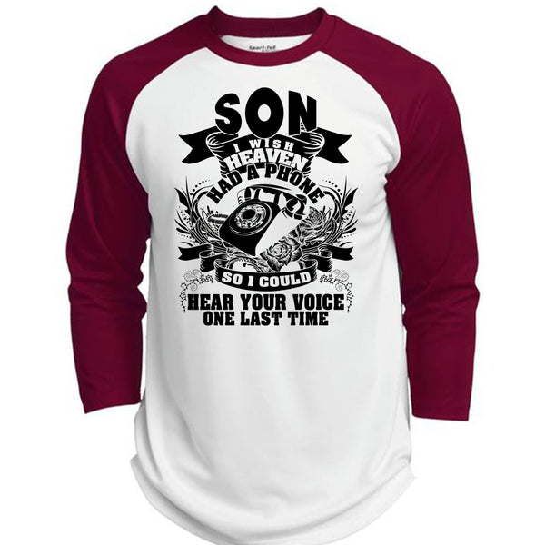 Son I Wish Heaven Had A Phone T Shirt, I Love Son T Shirt, Awesome T-Shirts  (Polyester Game Baseball Jersey)