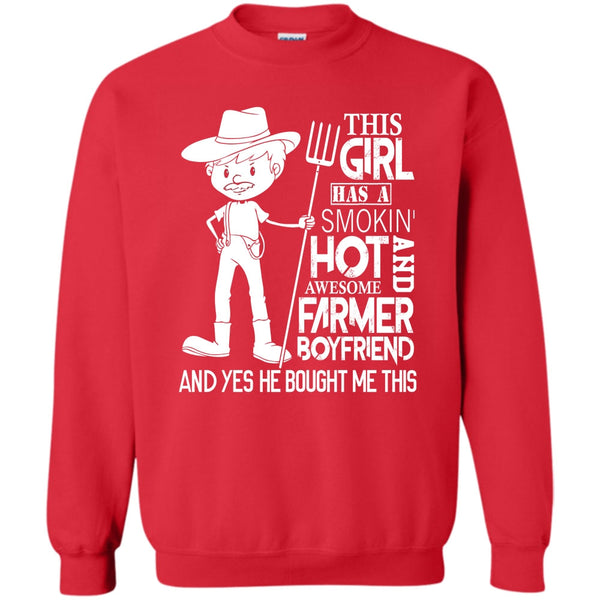 Coolest Farmer's Girlfriend T Shirt, Gift Farmer Sweatshirt
