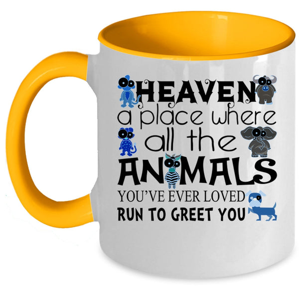 Heaven A Place Where All The Animals Cup, Lovely Cats Mug