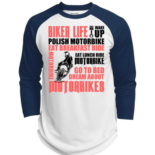 Biker Life T Shirt, I Love Biker T Shirt, Awesome T-Shirts  (Polyester Game Baseball Jersey)