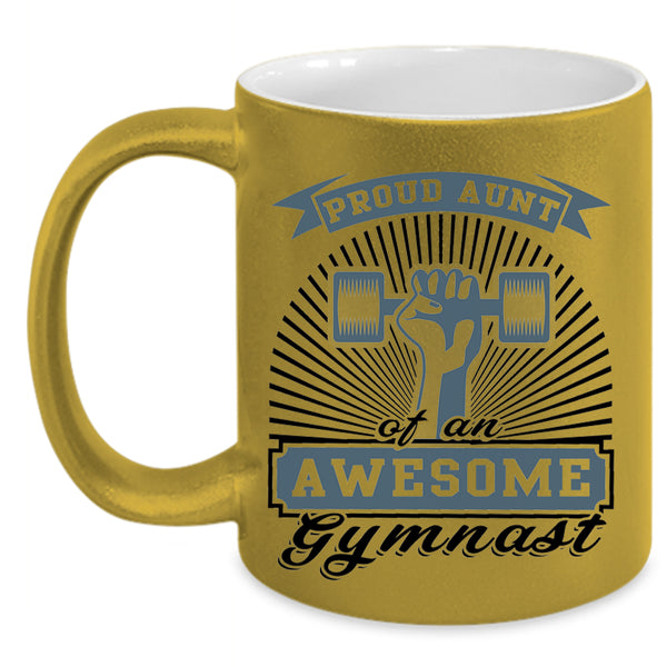 Awesome Gymnast Coffee Mug, Proud Aunt Of An Awesome Gymnast Accent Mug