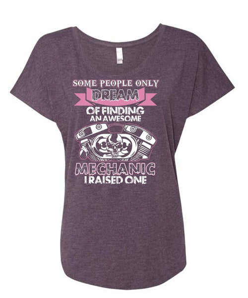Finding An Awesome Mechanic T Shirt, Being A Mechanic T Shirt, Cool Shirt (Ladies' Triblend Dolman Sleeve)