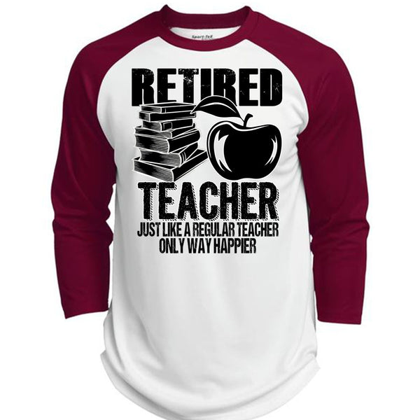 Retired Teacher T Shirt, I Love Teaching T Shirt, Awesome T-Shirts  (Polyester Game Baseball Jersey)