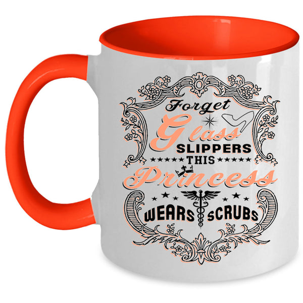 Cute Nurses Coffee Mug, This Princess Wears Scrubs Accent Mug