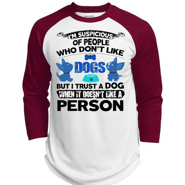 I Trust A Dog T Shirt, I Love My Dog T Shirt, Awesome T-Shirts  (Polyester Game Baseball Jersey)