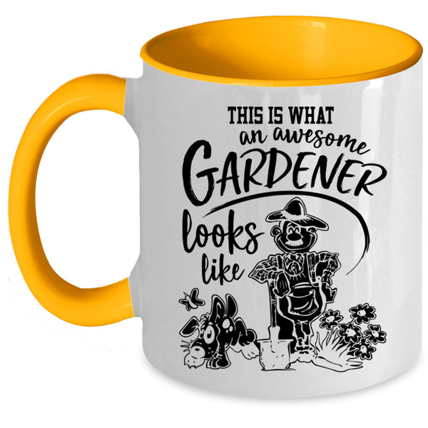 Cute Gardener Coffee Mug, This Is An Awesome Gardener Accent Mug