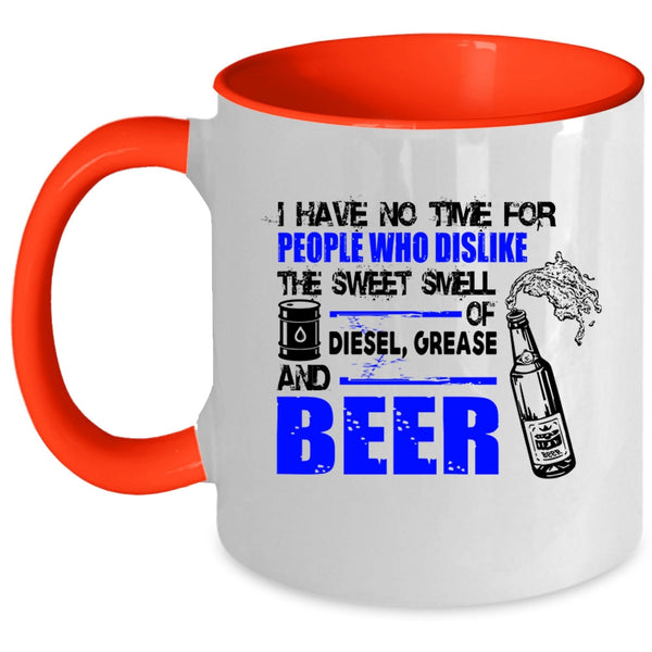 Funny Beer Drinker Coffee Mug, The Sweet Smell Of Beer Accent Mug
