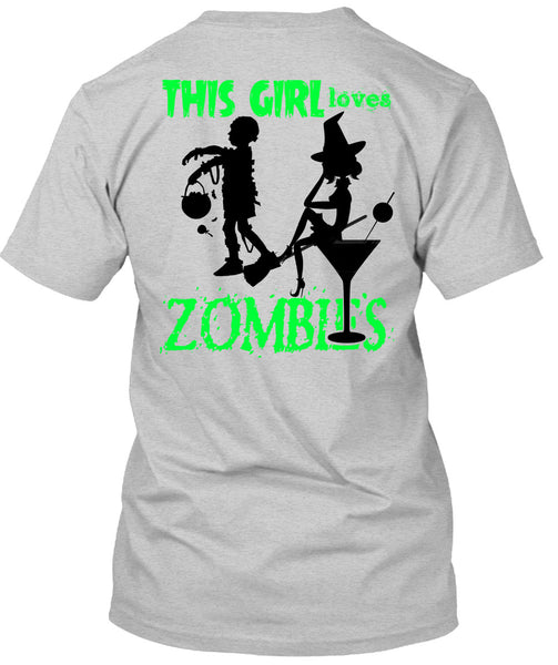 This Girl Loves Zombies T Shirt, Wait For Halloween T Shirt