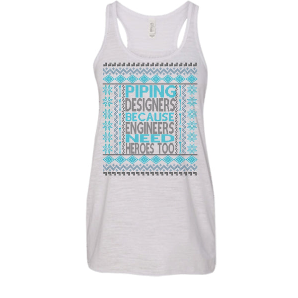 Piping Designers T Shirt, Coolest Merry Christmas Gift Tank Top