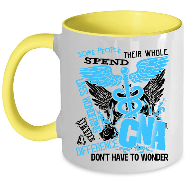 Cool Nurses Coffee Mug, Made A Difference CNA Accent Mug