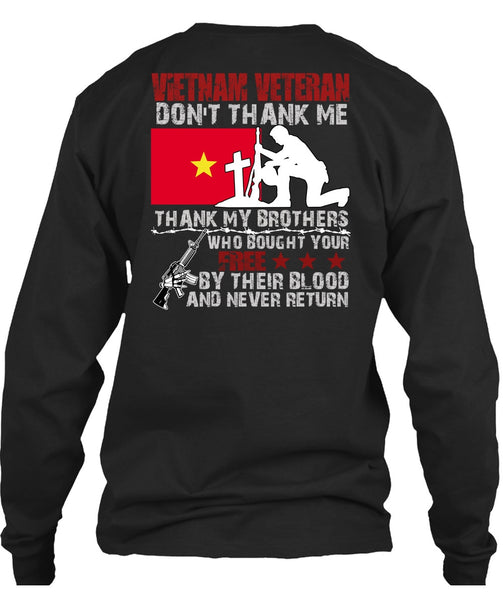 Vietnam Veteran T Shirt, Thank My Brothers T Shirt