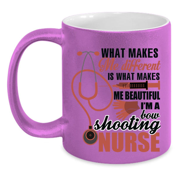 Cool Shooting Nurse Coffee Mug, I'm A Bow Shooting Nurse Accent Mug