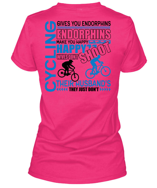 Cycling Gives You Endorphins T Shirt, I Love Biking T Shirt