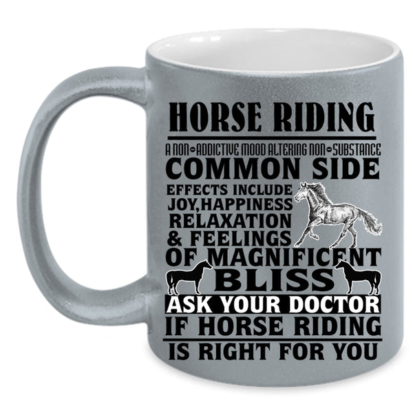 Cool Gift For Equestrian Coffee Mug, Horse Riding Accent Mug