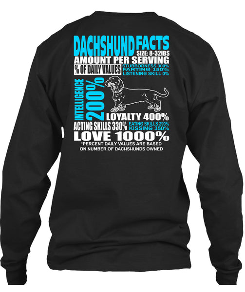 Dachshund Facts T Shirt, Dachshund Owned T Shirt