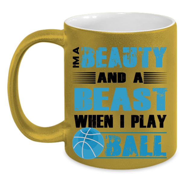 Cool Volleyball Coffee Mug, I Play Ball Accent Mug