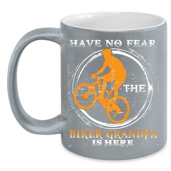 Have No Fear The Biker Grandpa Is Here Coffee Mug, Awesome Bikers Coffee Cup