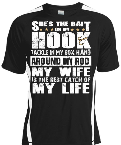 A black t-shirt with the shopify logo