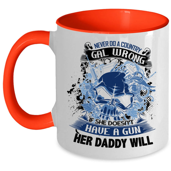Cool Daddy Coffee Mug, Never Do A Country Gal Wrong Accent Mug