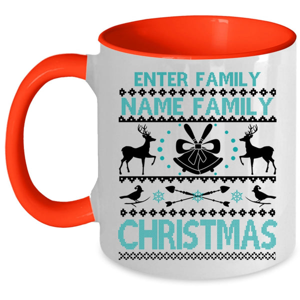Christmas Family Vacation Coffee Mug, Enter Family Name Family Christmas Accent Mug