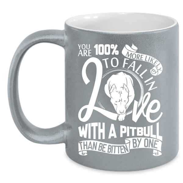 Fall In Love With A Pitbull Coffee Mug, Cute Pitbull Owner Coffee Cup