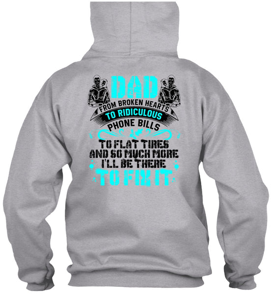 Dad From Broken Heart T Shirt, I Love Dad T Shirt