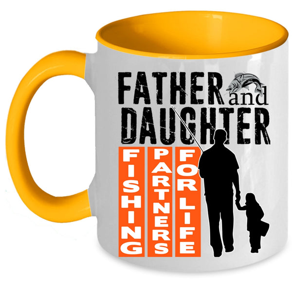 Fishing Partners For Life Coffee Mug, Father And Daughter Accent Mug