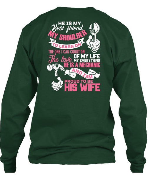 Proud To Be His Wife T Shirt, He Is My Best Friend T Shirt
