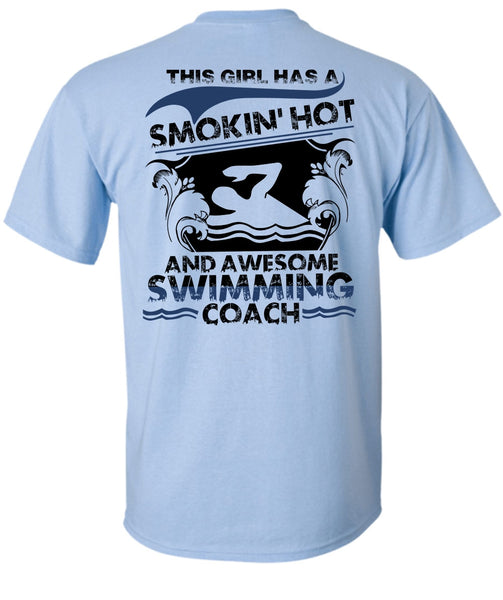 Awesome Swimming Coach T Shirt, I Love Swimming T Shirt