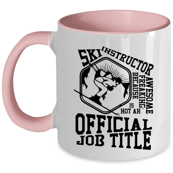 Cute Ski Instructor Coffee Mug, Awesome Ski Instructor Accent Mug