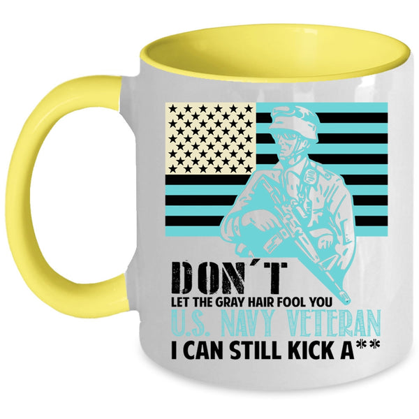 Funny U.S Navy Veteran Coffee Mug, U.S Navy Veteran Accent Mug