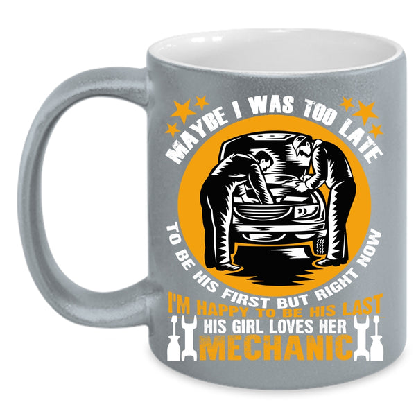 This Girl Loves Her Mechanic Coffee Mug, Cute Wife Coffee Cup