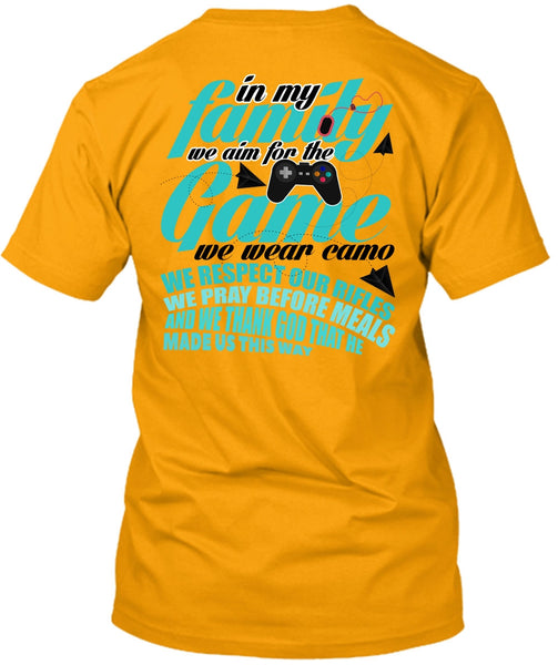 We Aim For The Game T Shirt, I Love Gaming T Shirt