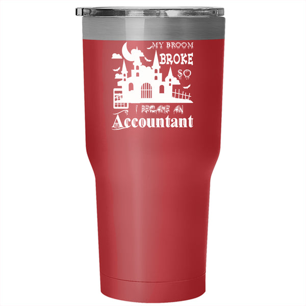 I Became An Accountant Tumbler 30 oz Stainless Steel, Halloween Travel Mug