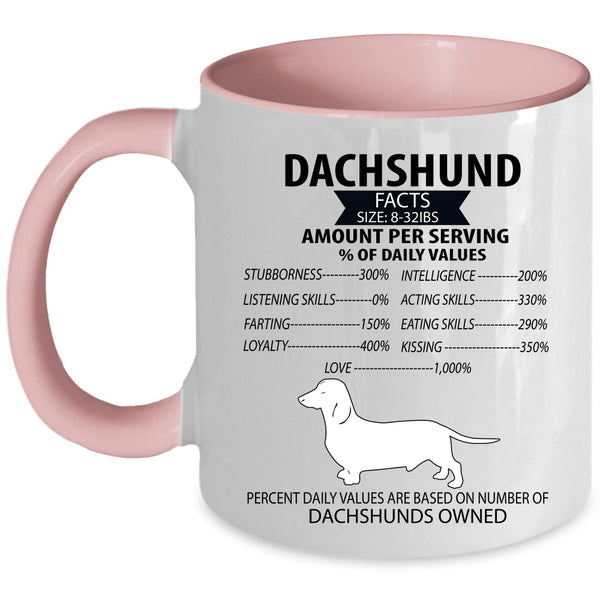 Dachshunds Owned Coffee Mug, Dachshund Accent Mug