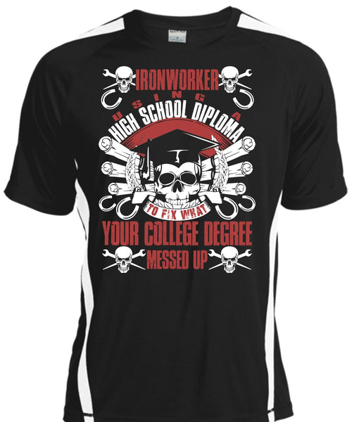 A black t-shirt with the shopify logo