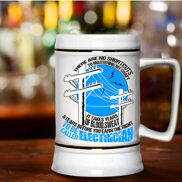 Cool Gift For Electricians Beer Stein 22oz, To Be Called Electrician Beer Mug