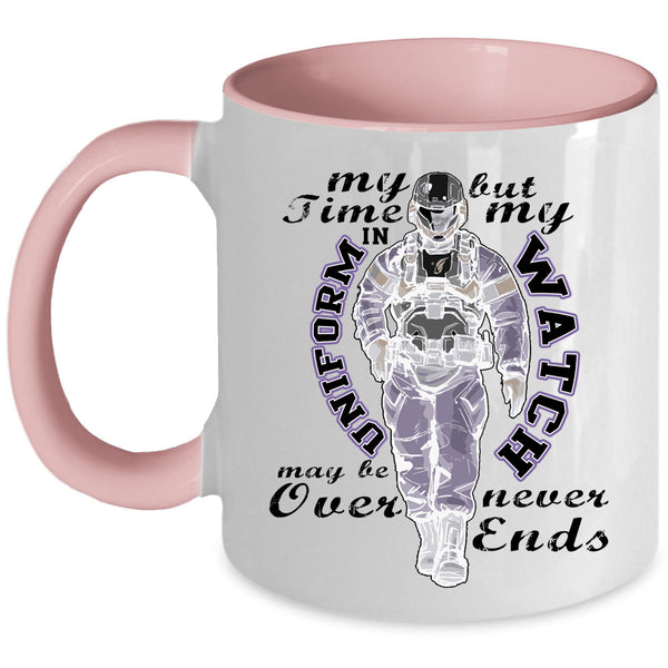 Cool Gift For Veteran Coffee Mug, My Time In Uniform  Accent Mug