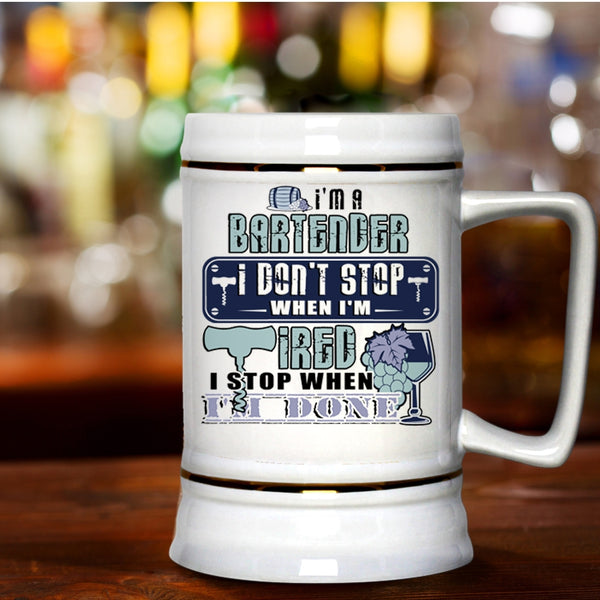 Cute Gift For Bartenders Beer Stein 22oz, I'm A Bartender Beer Mug