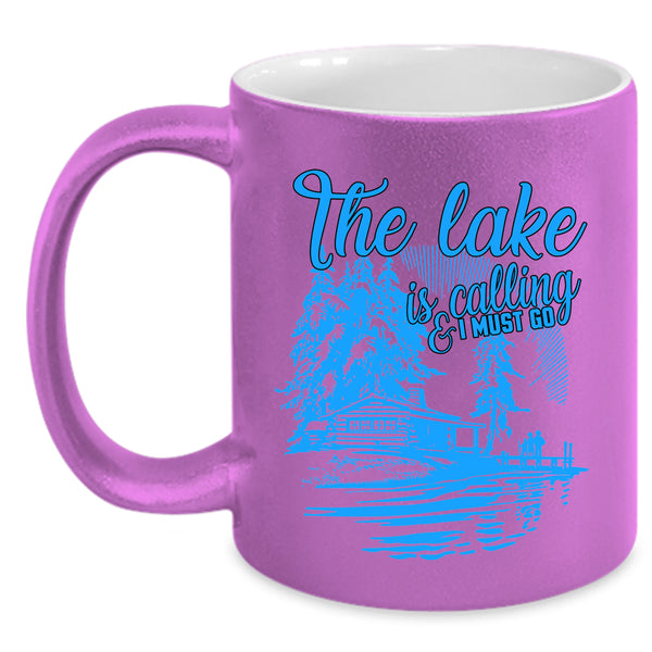 I Must Go Coffee Mug, The Lake Is Calling Accent Mug