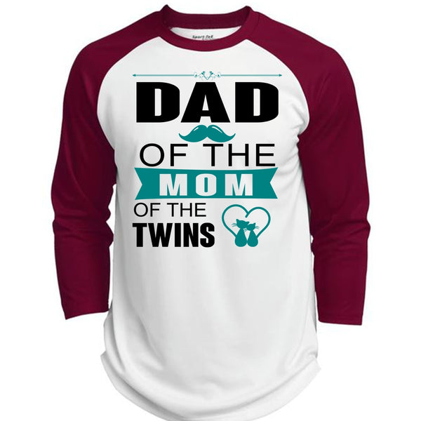 Dad Of The Mom Of The Twins T Shirt, Mother's Day T Shirt  (Polyester Game Baseball Jersey)