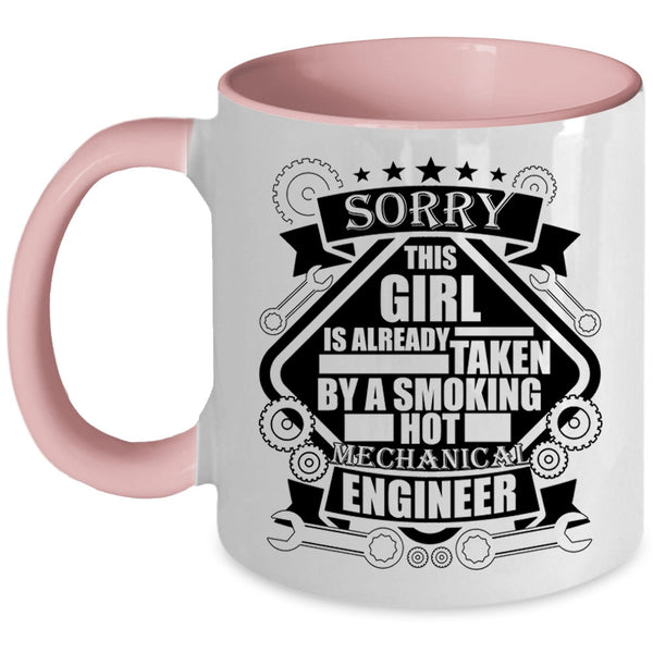 Beautiful Wife Coffee Mug, Taken By A Mechanical Engineer Accent Mug