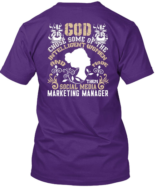 Social Media Marketing Manager T Shirt, Intelligent Women T Shirt