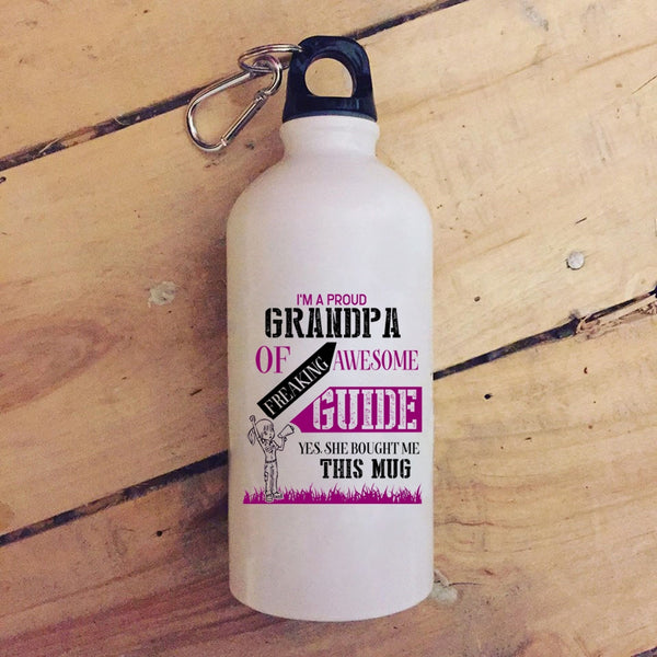 I'm A Proud Grandpa Of Awesome Guide 20 oz Stainless Steel Bottle,Cool Grandpas Outdoor Sports Water Bottle