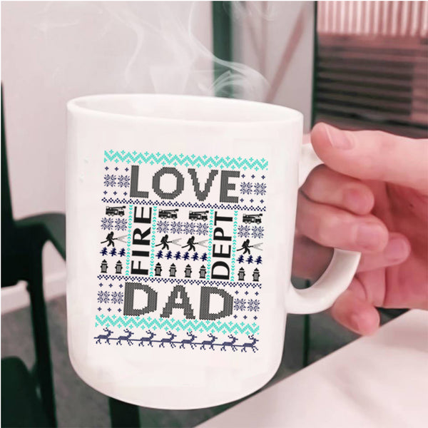 Cute Firefighter Coffee Mug, Love Dad Cup
