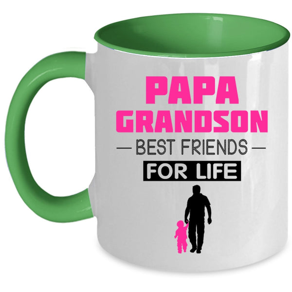 Best Friends For Life Coffee Mug, Papa Grandson Accent Mug