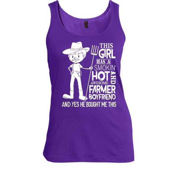 Awesome Farmer Boyfriend T Shirt, Coolest Farmer's Girlfriend T Shirt, Cool T Shirt