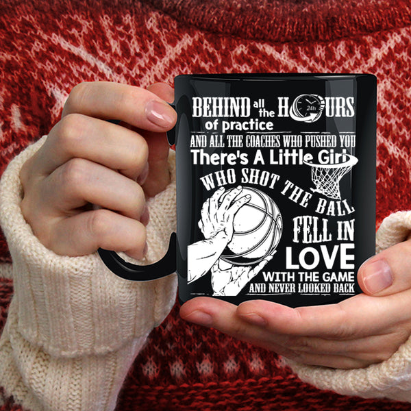 Little Girl Shot The Ball Fell In Love Coffee Mug, Cool Basketball Coffee Cup