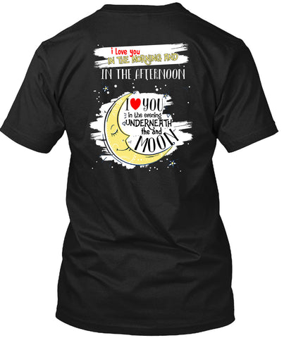 A black t-shirt with the shopify logo